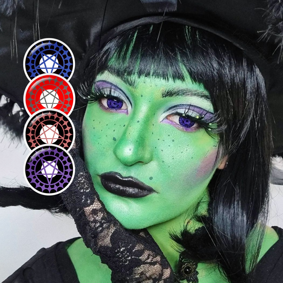 Free Shipping Pseyeche Contact Lenses Halloween Cosplay Colored Contacts  Halloween Eye Contact Lenses Lentes De Contacto