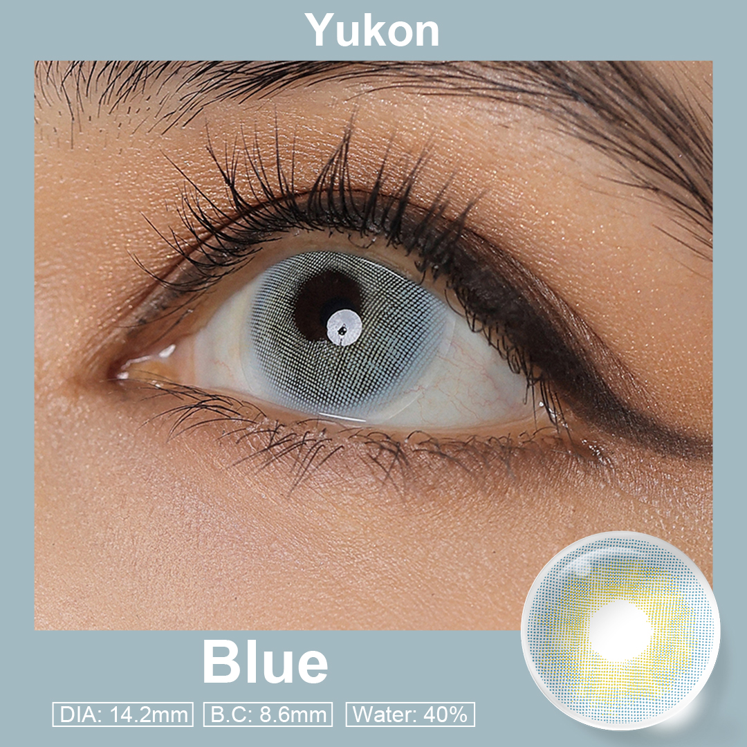 New Blue Coloured Contact Lenses Natural Freshgo Yearly Cosmetic Eye Color Contact Lens Soft Les Lentilles De Contact Des Yeux