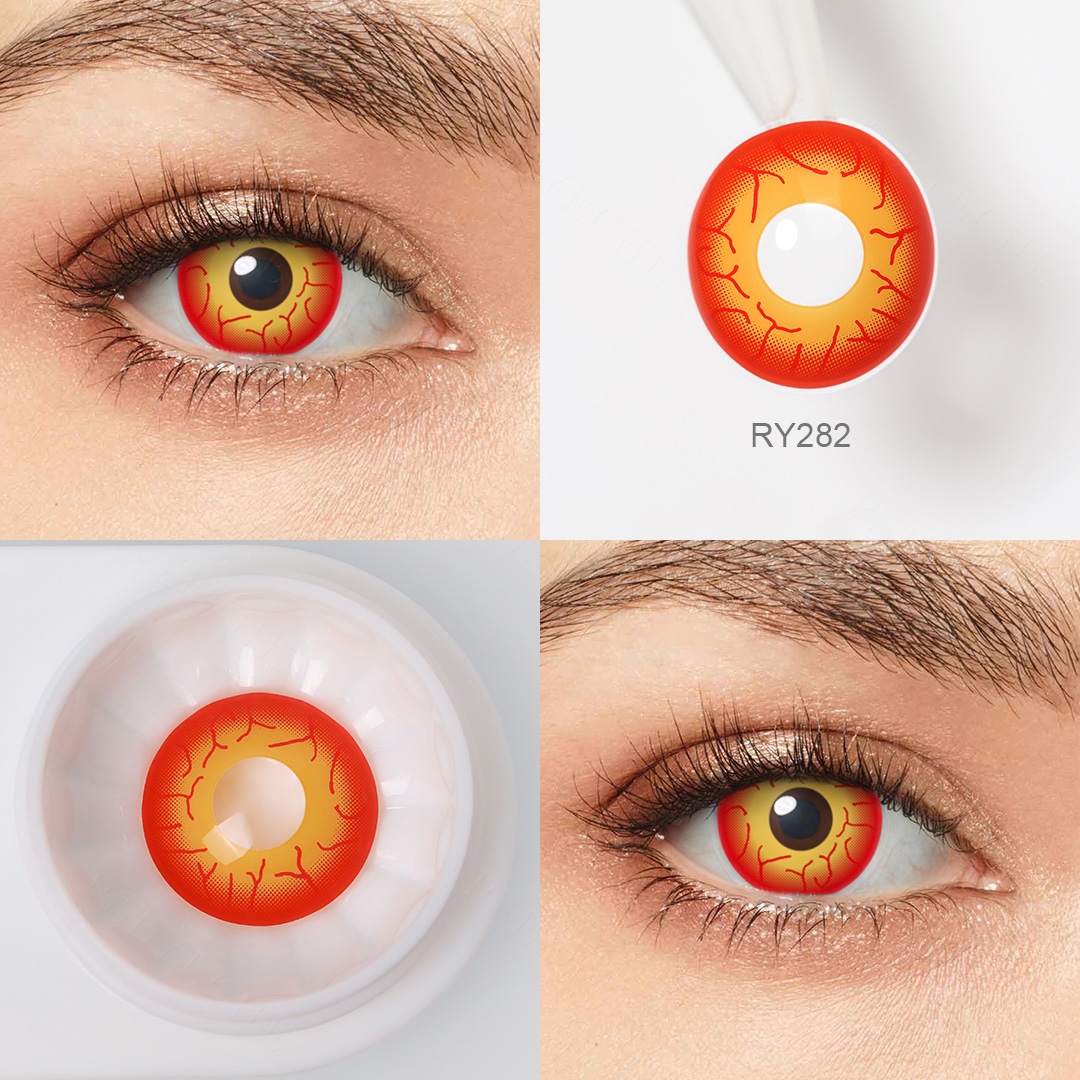 Free Shipping Pseyeche Veins Eye Crazy Lenses Bloody Crack sharingan Lens Halloween Eye sharingan Contact Lenses Lentilles