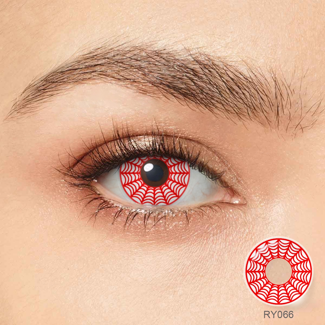 PSEYECHE Halloween Colored Contacts Crazy Blind Contact Lenses Red Net hollywood Color Sharingan Contact Lenses