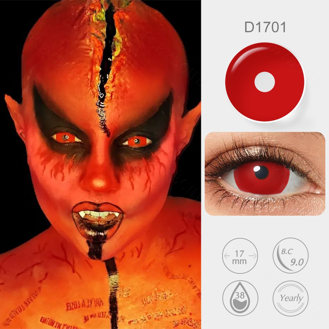 All Red Mini Sclera Lenses