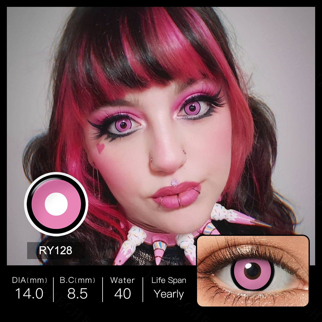 Free Pseyeche Manson Contact Lenses Cosplay Crazy Contact Lenses Black Circle Halloween Contact Lenses 14.5 sharingan Lens