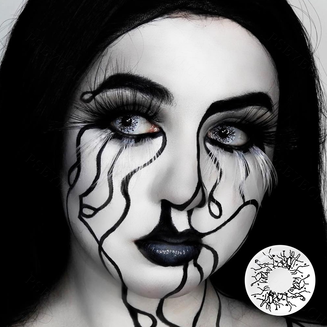 Pseyeche Spooky Halloween Contact Lenses Hollywood Eye Cosplay Soft Lens Lente De Contacto a Color Lente De Contacto chelsea