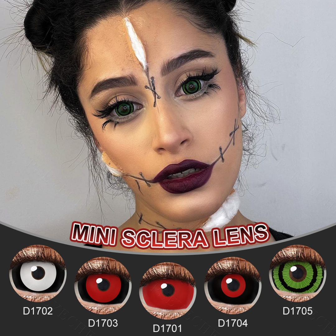 Pseyeche Mini Sclera Infrared Contact Lenses for Halloween Cosplay Crazy Eye Contacts Hollywood Contact Lens Lentille sharingan