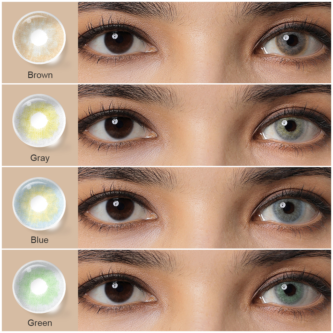 New Blue Coloured Contact Lenses Natural Freshgo Yearly Cosmetic Eye Color Contact Lens Soft Les Lentilles De Contact Des Yeux