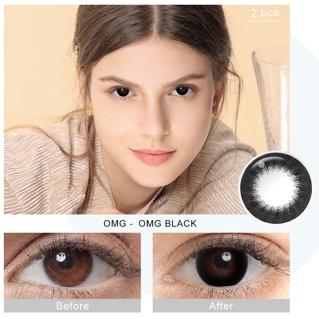Free Sample Magister OMG Natural Colored Contact Lenses Black Circle Eye Lenses Eye Lens Kontaktlinsen Lentilles Photochromiques
