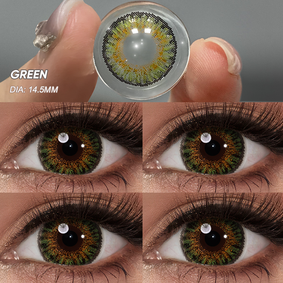 Free Samples Freshgo Green Colors Eye Contact Lenses Colored Eye Contacts Yearly Contact Lenses Contactos De Colores Lentillas