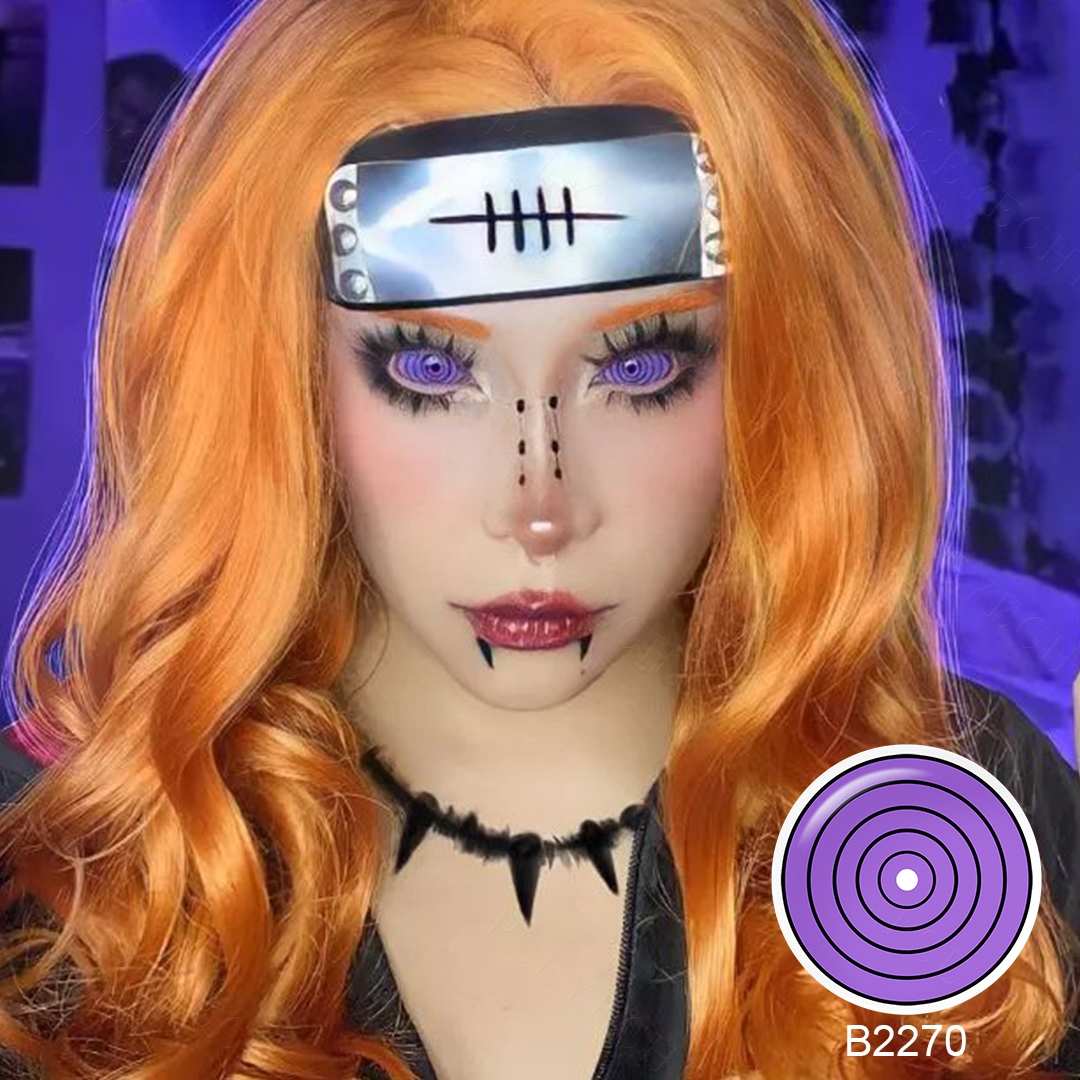 Hot Sale Halloween Sharingan Eye Contact Lenses Soft Yearly Japan Cartoon Red Color Contact Lens
