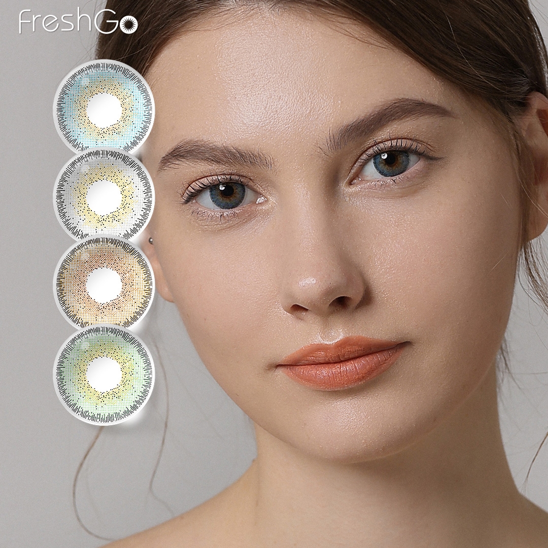 Freshgo Red Eye Color Contact Lenses Wholesale Yearly Eye Contact Lenses Soft Natural Circle Lenses Eye Color