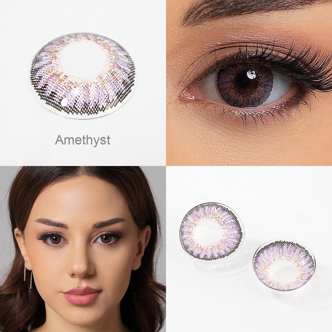 Free Shipping Freshgo 3 Tone Color Contact Lenses Soft Eye Lenses High Quality Yearly 14.5 Colored Contact Lenses Big Eye Lens