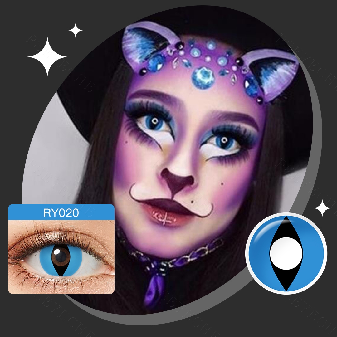 Free Shipping Pseyeche Halloween Lenses Cosplay Cat Eyes Lenses Colored Contacts Halloween Eye Contact Lenses Lentes De Contacto