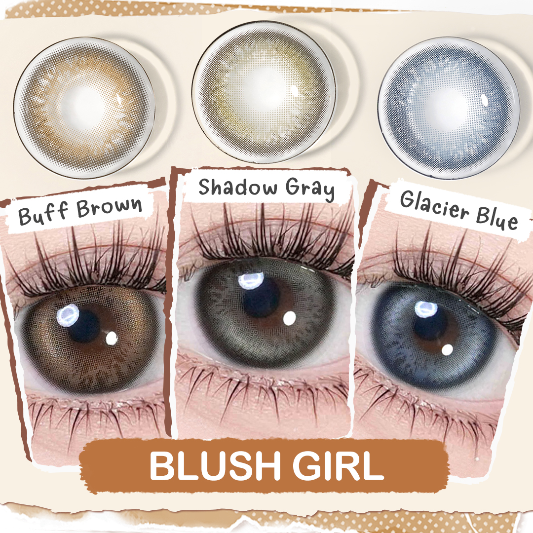 Free Shipping Magister Colored Contacts Blush 14.2mm Soft HEMA Cosmetic Contact Lenses Big Eyes Makeup Wholesale Eye Color Lens