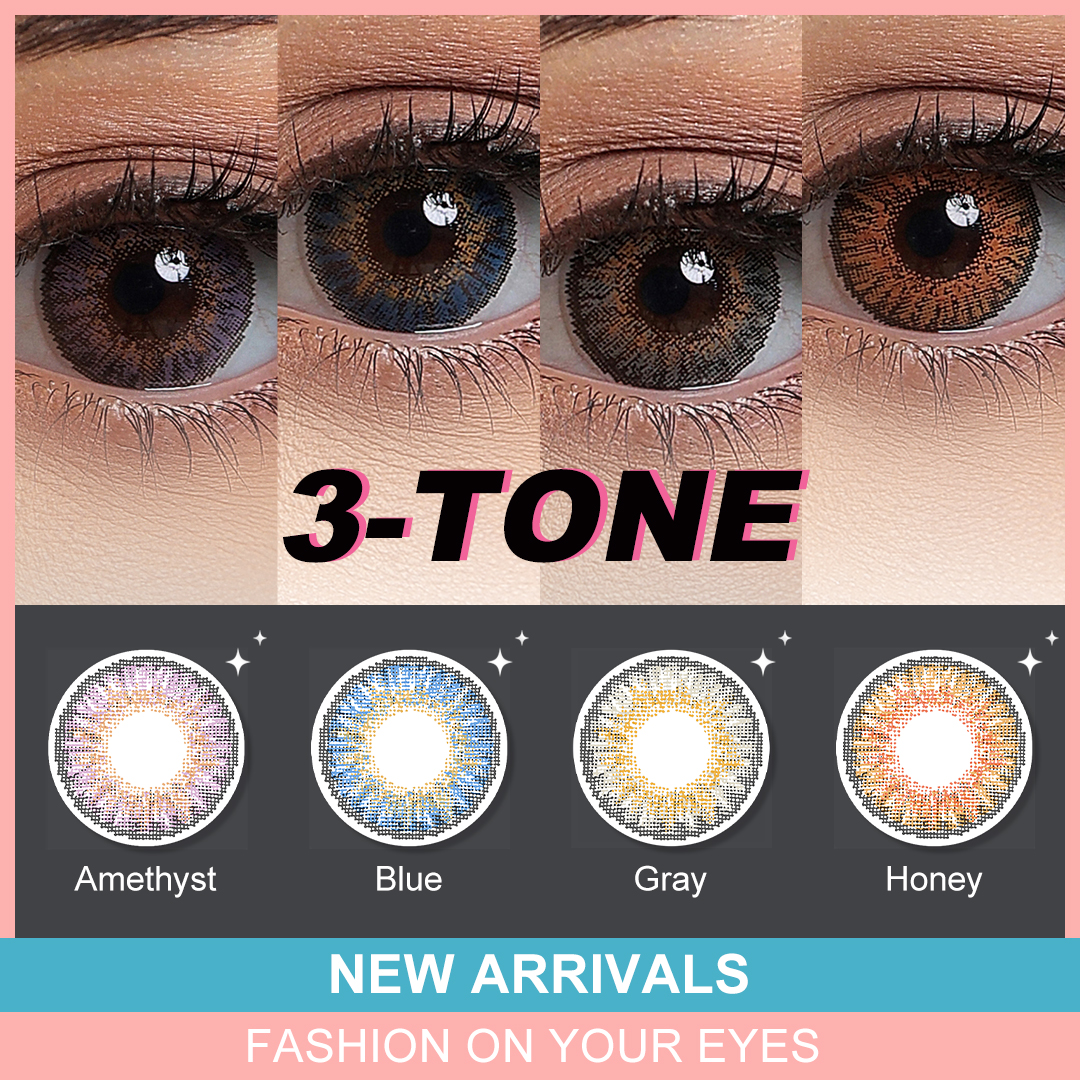 Hot Sales Freshgo 3 Tone Soft Lens Contacts Card Bord Colored Eye Contact Lenses Wholesale Paper Box Lentes De Contacto