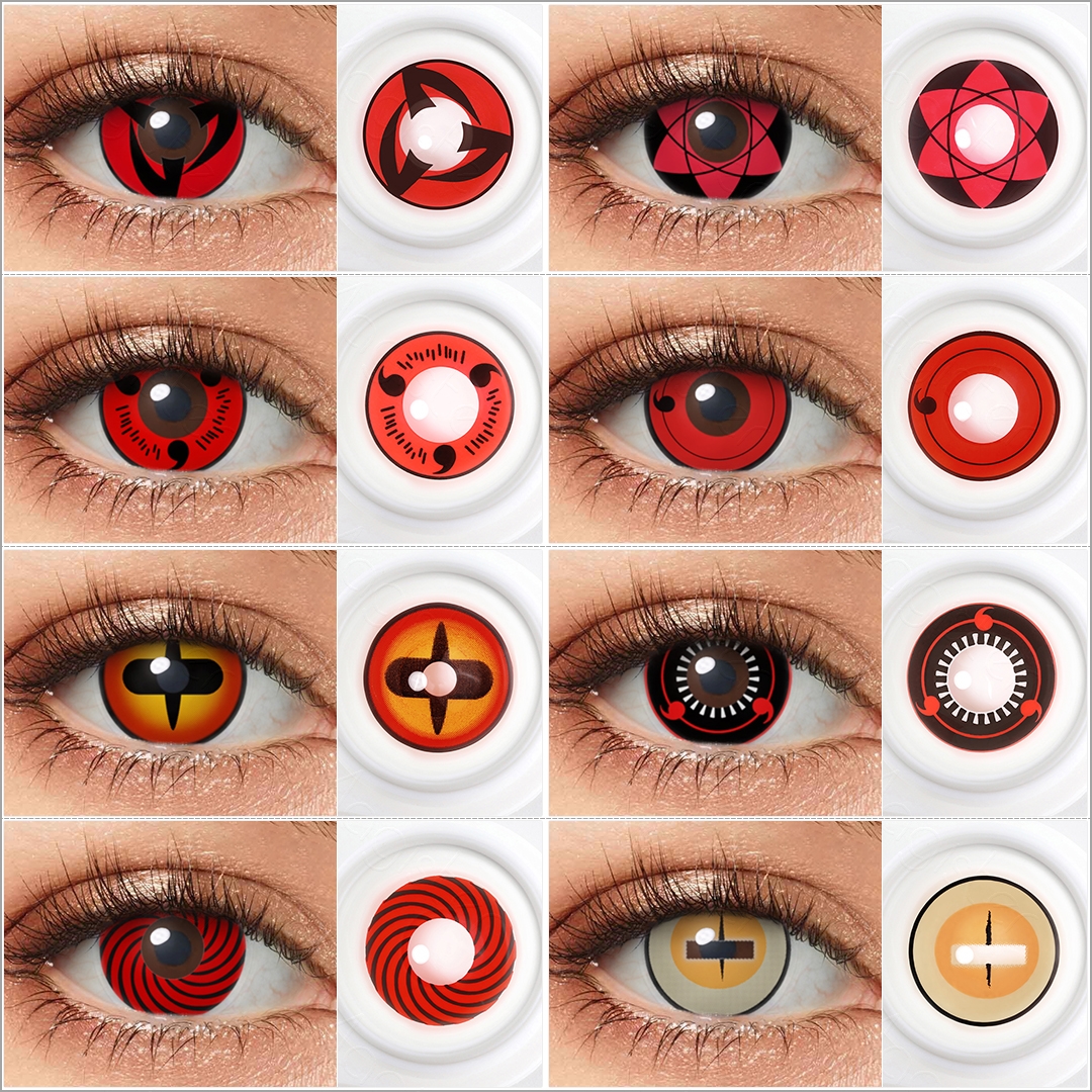 Hot Sale Magister MY Halloween Eye Contact Lenses sharingan Eye Lens Cosplay Eye Contacts Emballage Lentille Lentille Sharingan