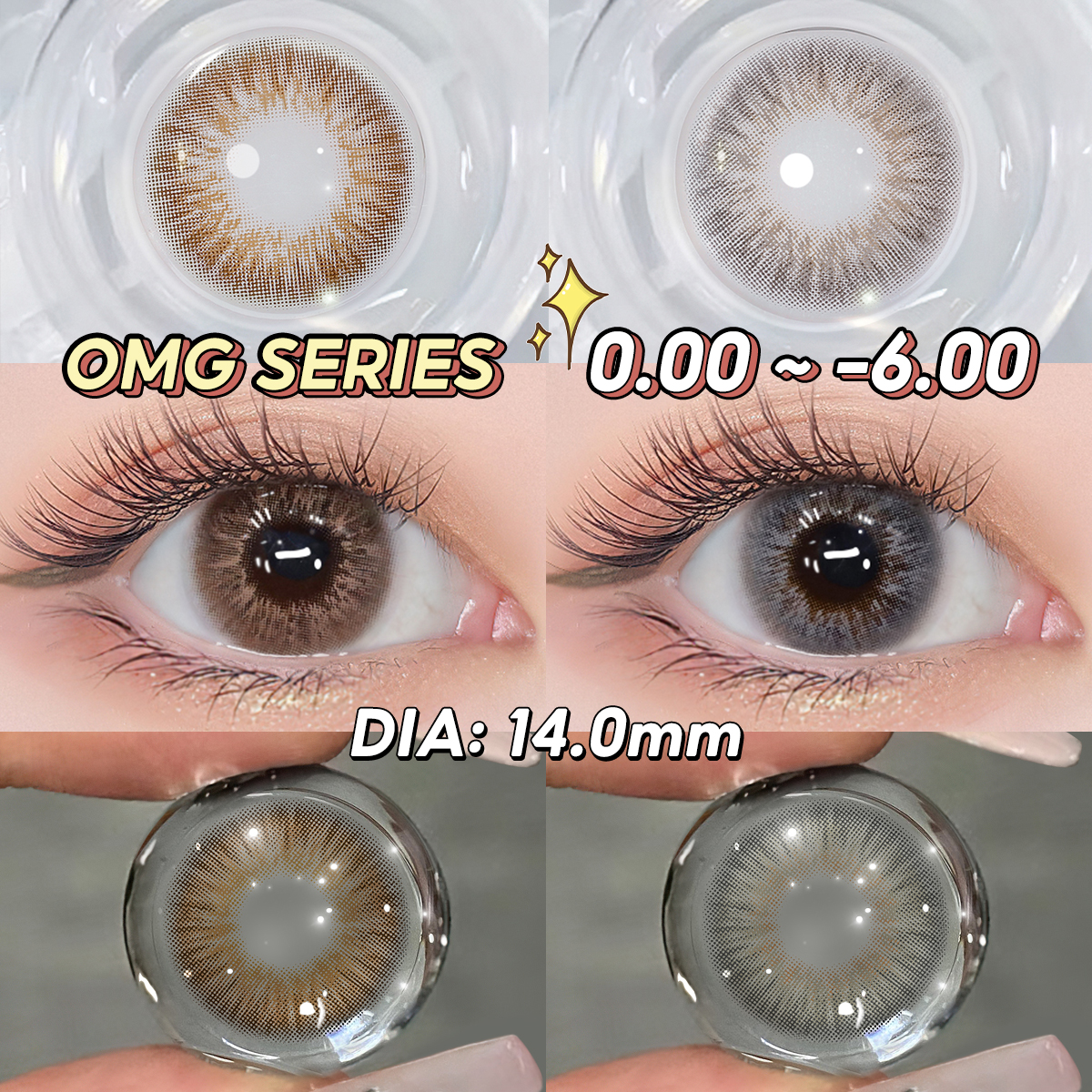 Free Shipping Eye Lenses Color Contact Lens Soft Eye Prescription Contact Lenses 14.5mm Colored Eye Contacts Lentille De Couleur