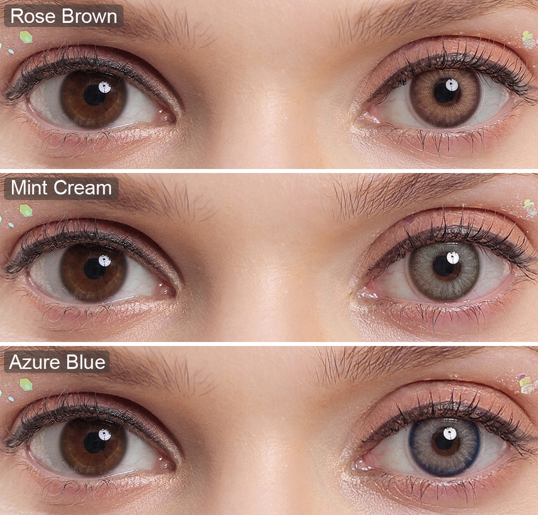 Magister Flora 14.20mm Soft Soft Contact Lens 6 Months Colored Contacts Brown Contact Lenses With a Free Case