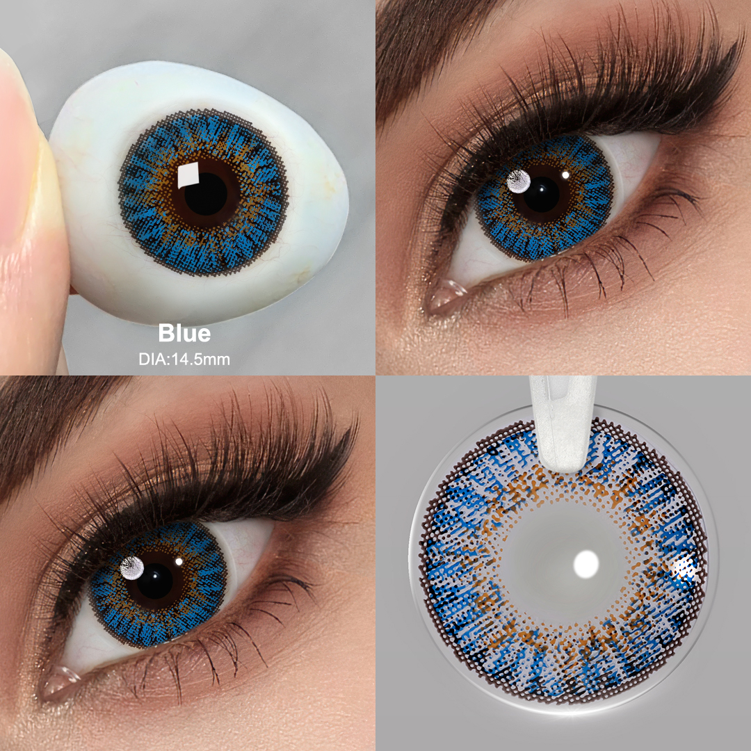 Best Selling 3 Tone Contacts Lenses Color Big Eye Lenses Cosmetic Colored Contact Lens Entilles De Contact En Gros for Dark Eyes
