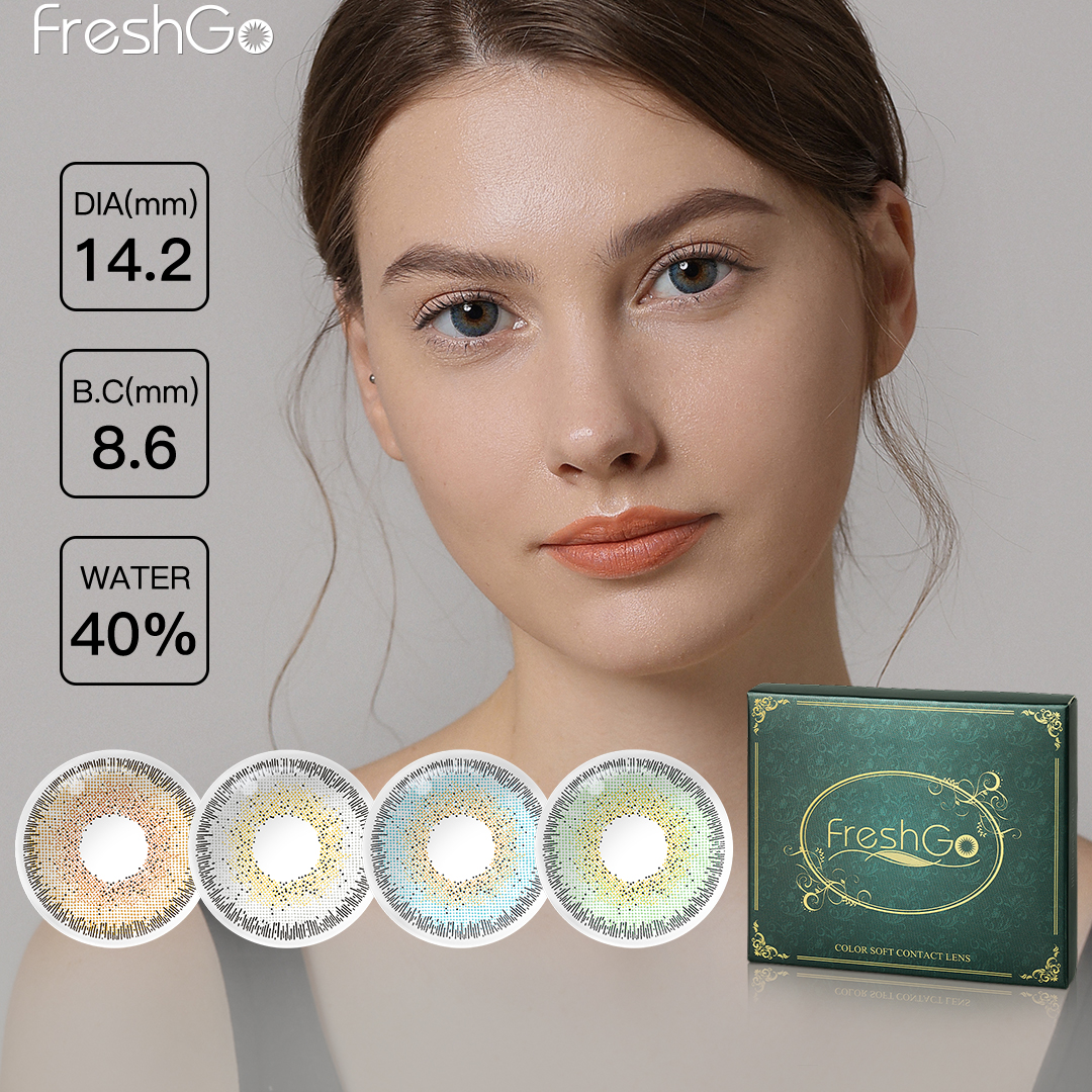 Free Freshgo NATURAL Soft Lens Cosmetic Contacts Colored Contact Lenses Lionsai Tadhaill Daite Wholesale Lentilles Lensa Kontak