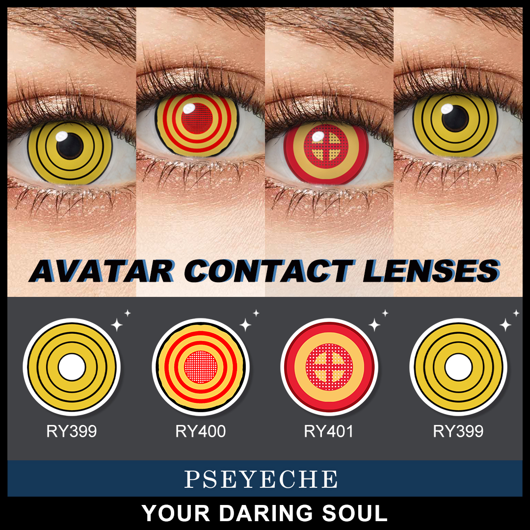 Free Sample Pseyeche Full 374 Colors Halloween Contact Lenses Crazy Lens avatar Contact Lenses Crazy Cosplay Lentilles