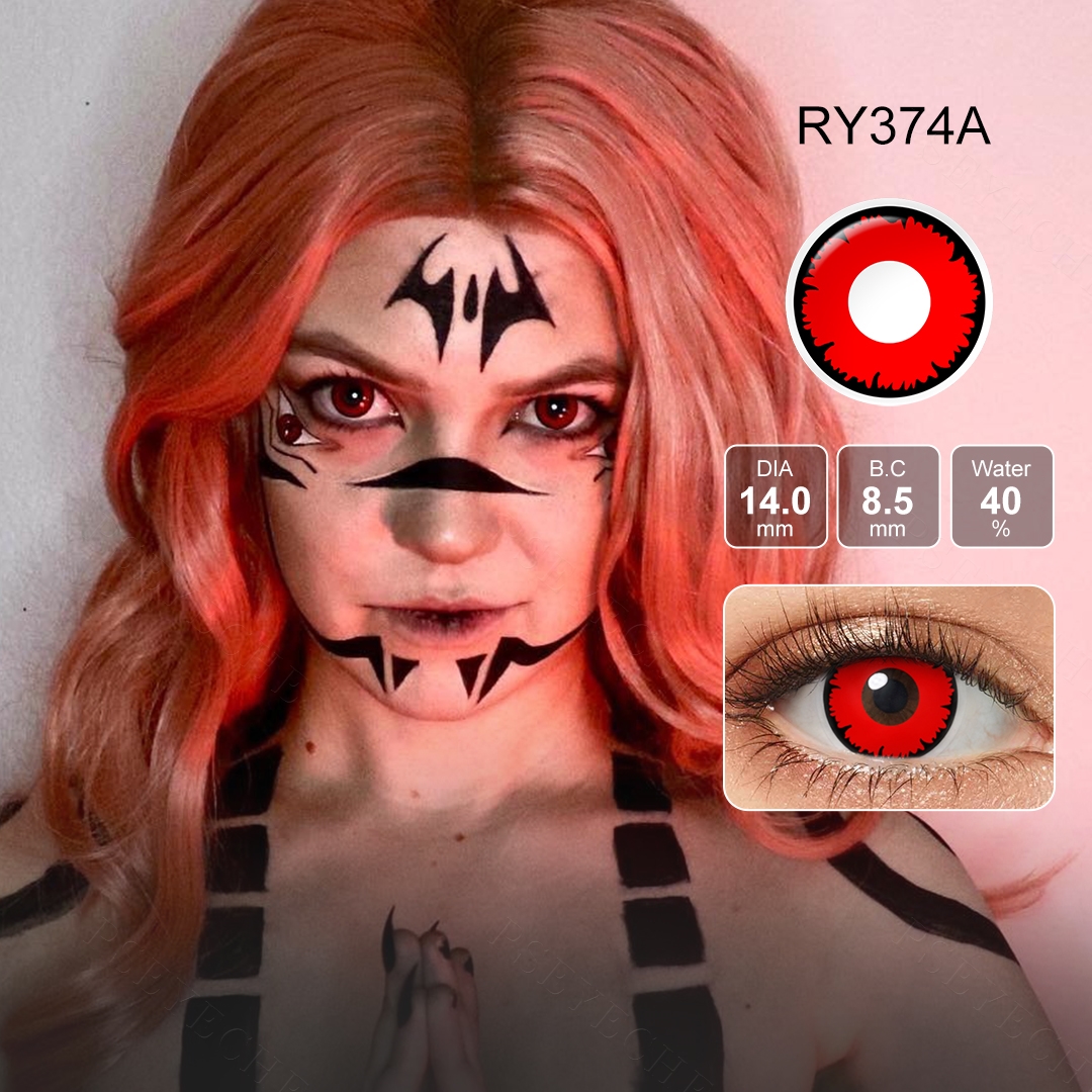 Free Hot Pseyeche Red Crazy Contact Lenses Amazing Halloween Contact Lenses sharingan Cosplay Contact Lenses Lentilles De Yeux