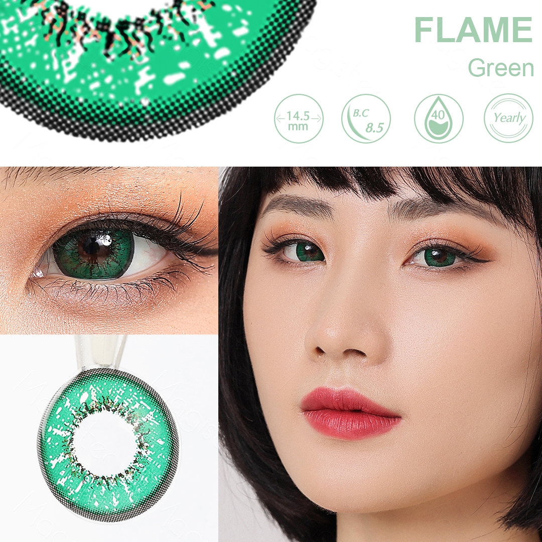 Free Sample Flame 6 Colors Contact Lenses Contacts Soft Lens Lentes De Contacto for Eye Cosmetic Color Magister Contact Lens