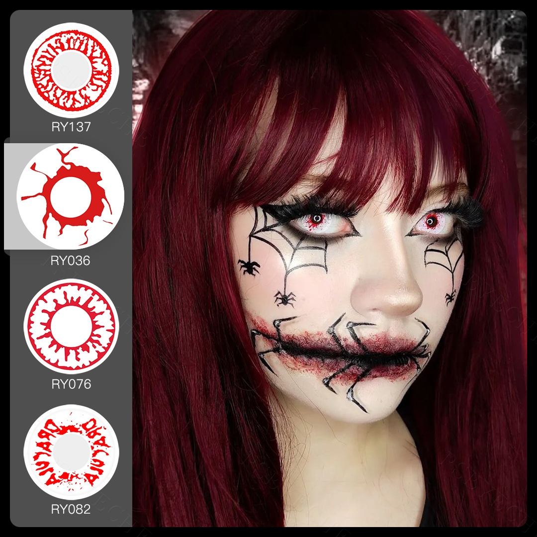 Hot Sales Pseyeche sharingan Demon Slayer Cosplay Halloween Contact Lenses Japanese Anime Chinese Taoism Konta Ktlinsen Lentille
