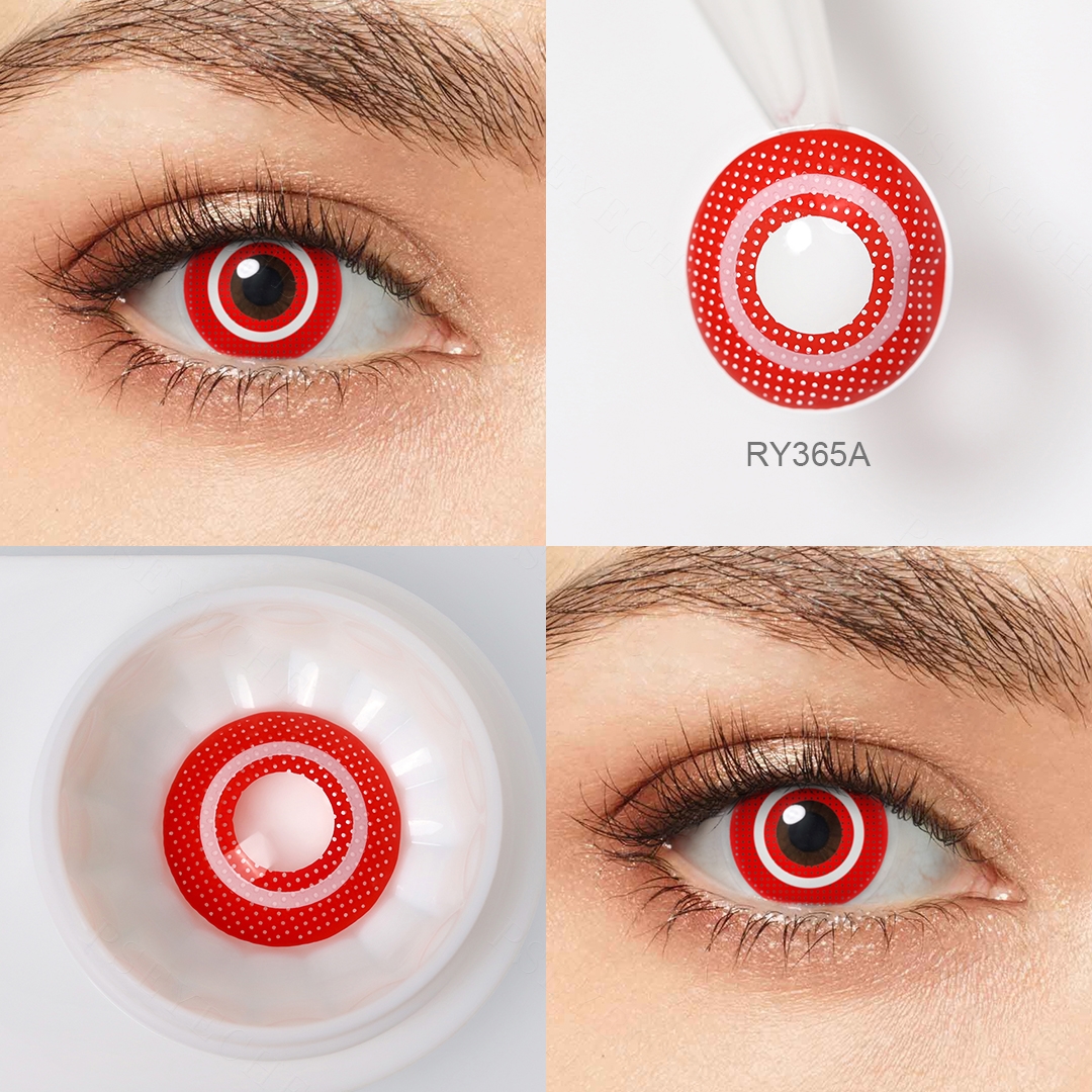 Free Hot Sales Pseyech Squid Game Lenses Triangle Red Contact Lenses Halloween Cosplay  Contact Lenses Kontaktlinse