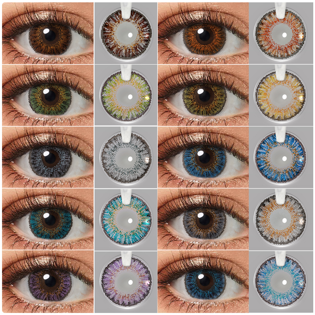 Free Shipping 3 Tone Color Contact Lenses Freshgo Natural Lentes De Contacto Eyewear Yearly Lenses Eye Contact Kontaktlinsen