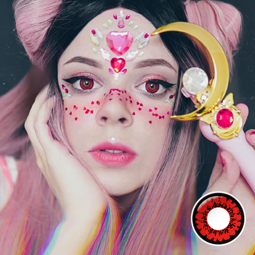 Free Sample Pseyeche Werewolf Contact Lenses Eye Cosplay Soft Lens Lentilles De Yeux Lentes De Contato