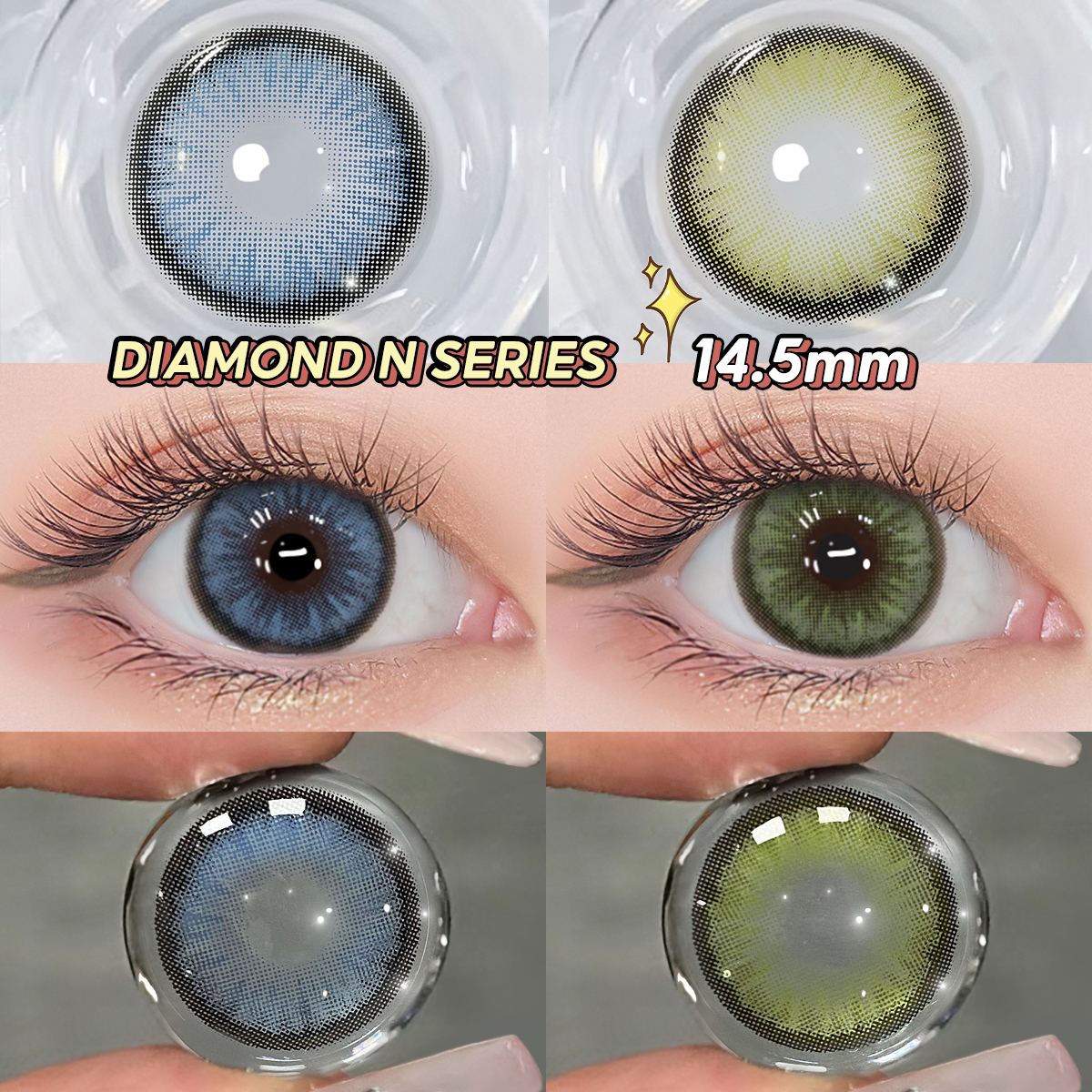 Hot Sale Contact Lenses Free Shipping Soft Wearing 14.5mm Diameter Contacts Color Contact Lens for Eye
