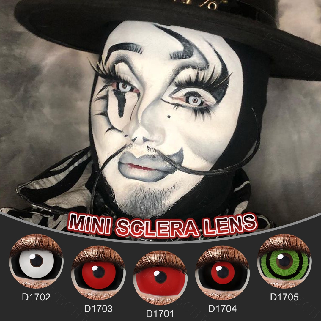 Pseyeche Mini Sclera Infrared Contact Lenses for Halloween Cosplay Crazy Eye Contacts Hollywood Contact Lens Lentille sharingan