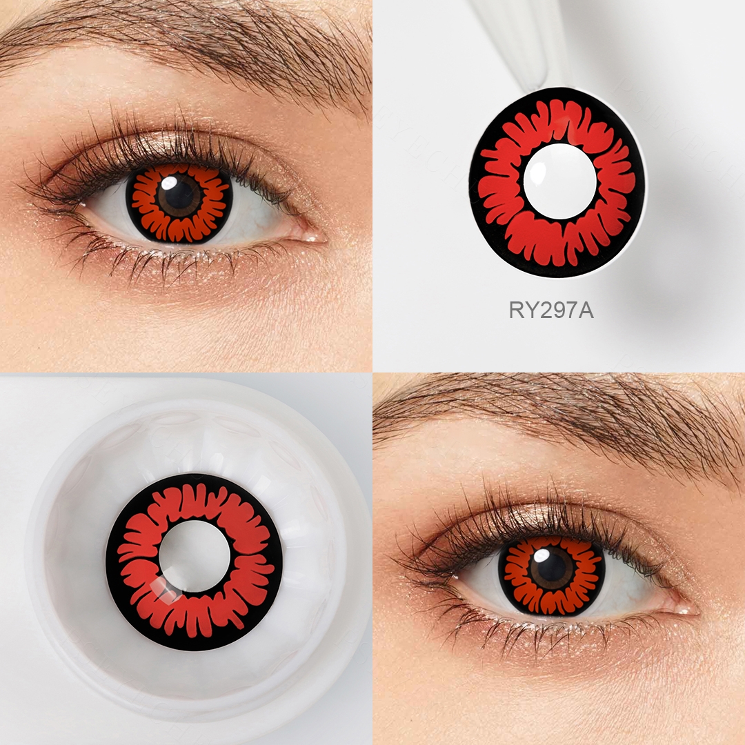 Hot Seller PSEYECHE Colored Contacts Halloween Contact Lenses Cosplay Contacts sharingan Crazy Lens Lentes De Contacto Halloween