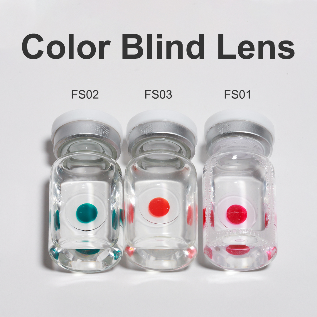 Free Shipping Soft Prosthetic Lens Contacts Factory Wholesale Red Green Brown Color Blind Eye Lens Colored Contact Lenses
