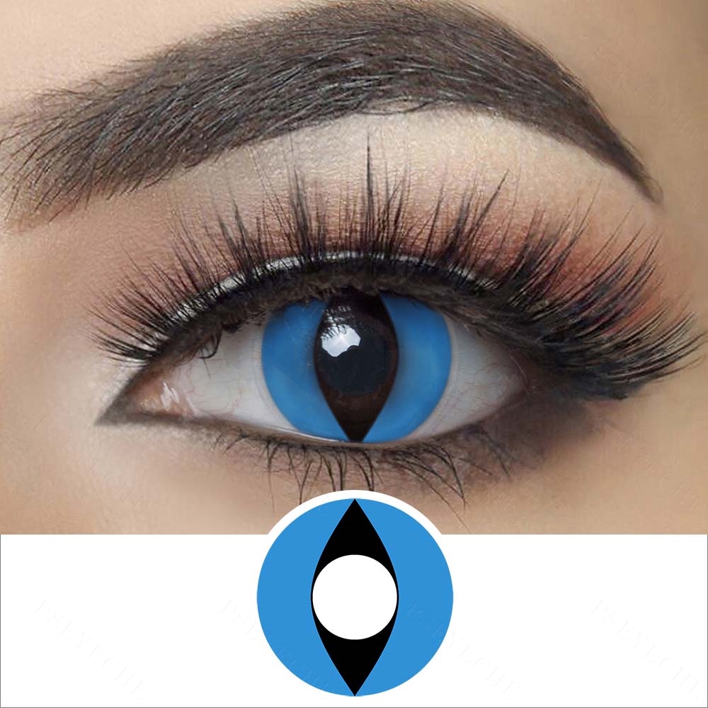 Free Shipping Halloween Cosplay Lenses PSEYECHE Wholesale Cat Eye 1 Year Halloween Sclera Contacts sharingan Contact Lenses