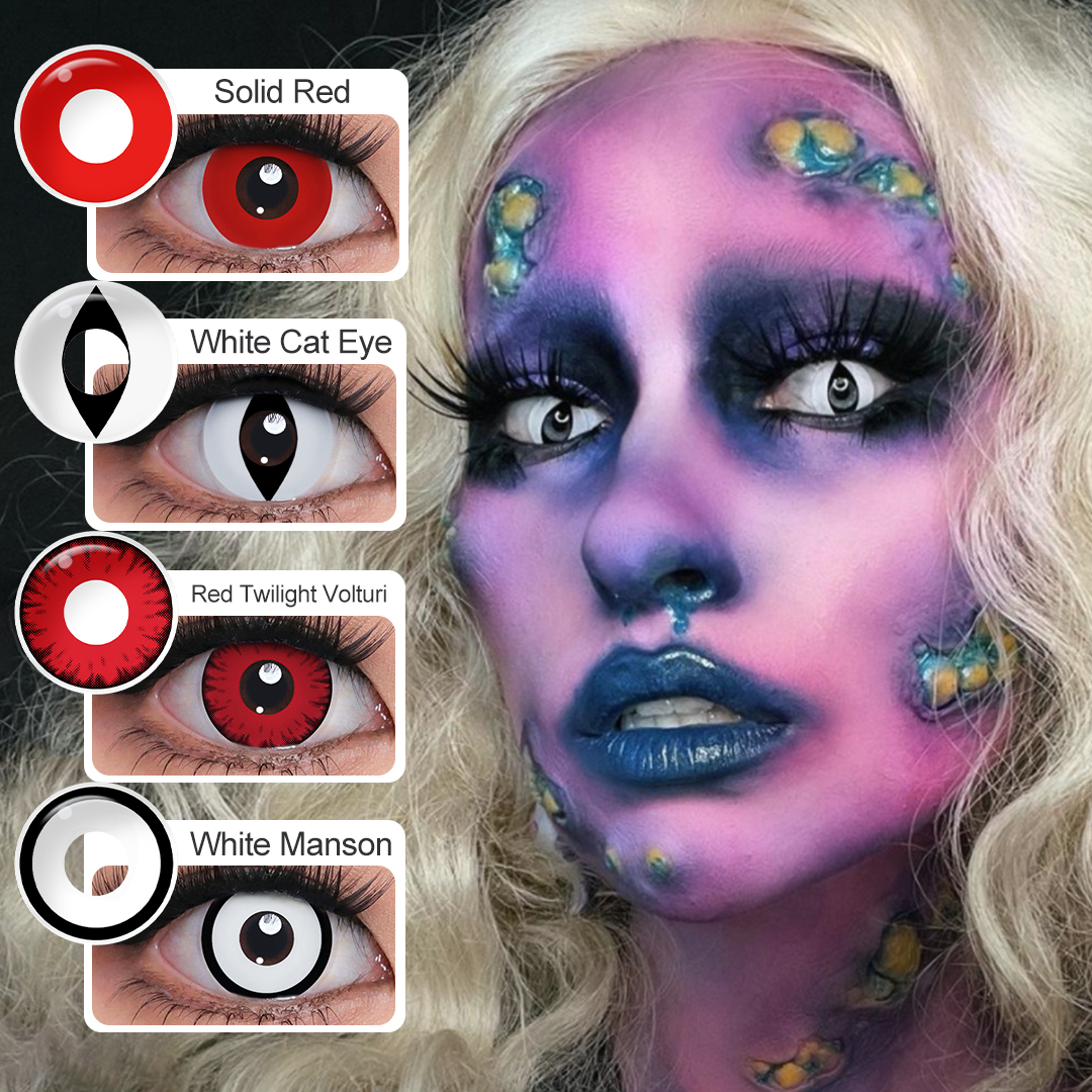 Free Shipping Magister Halloween Lens Crazy Anime Eye Contacts Big Eye Soft Annual Cosplay Contact Lenses Lentille Sharingan