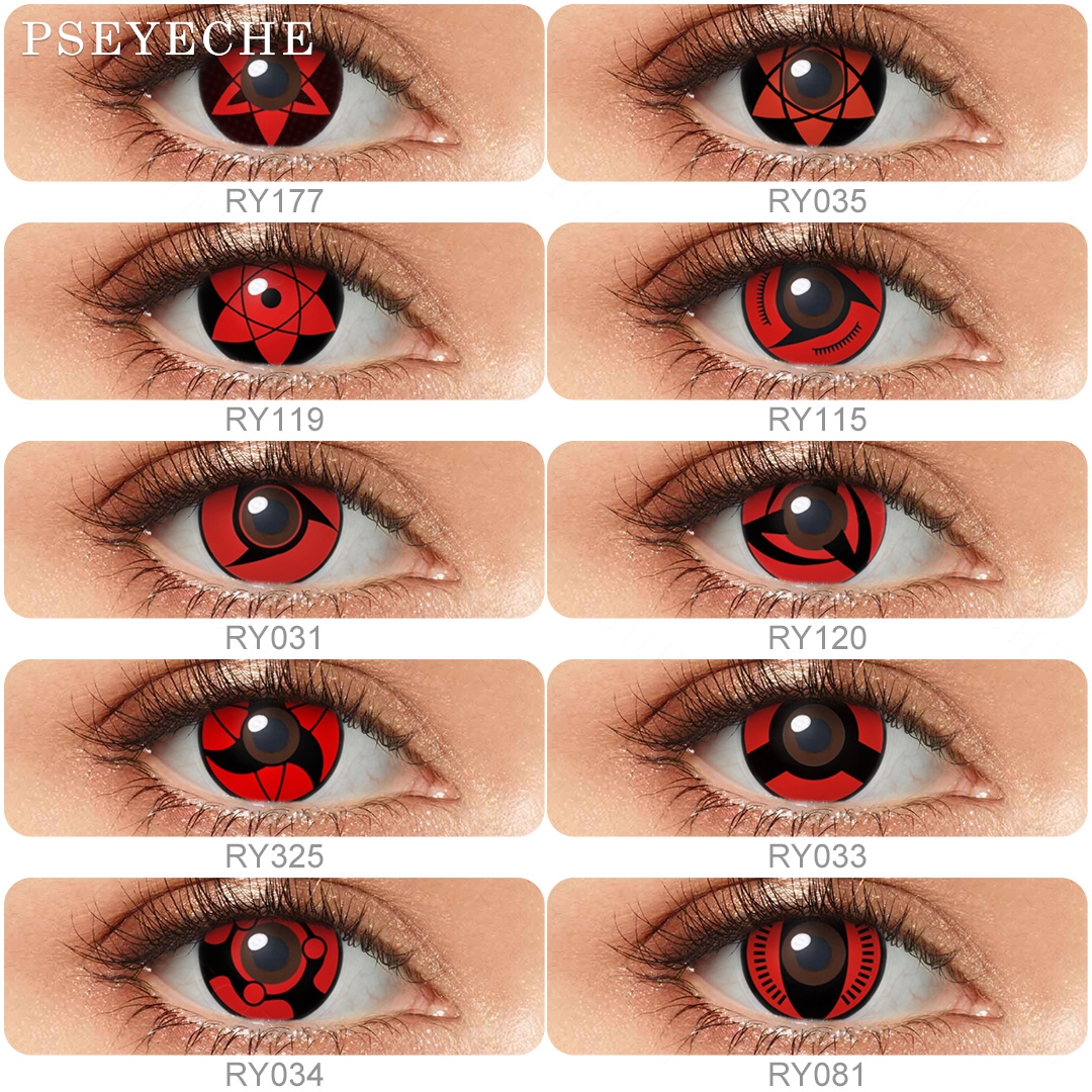 Hot Sale Sharingan Cosplay Contact Lenses Eye Color Lens Korean Colored Contacts Wholesale Halloween Lentilles De Yeux for Eyes