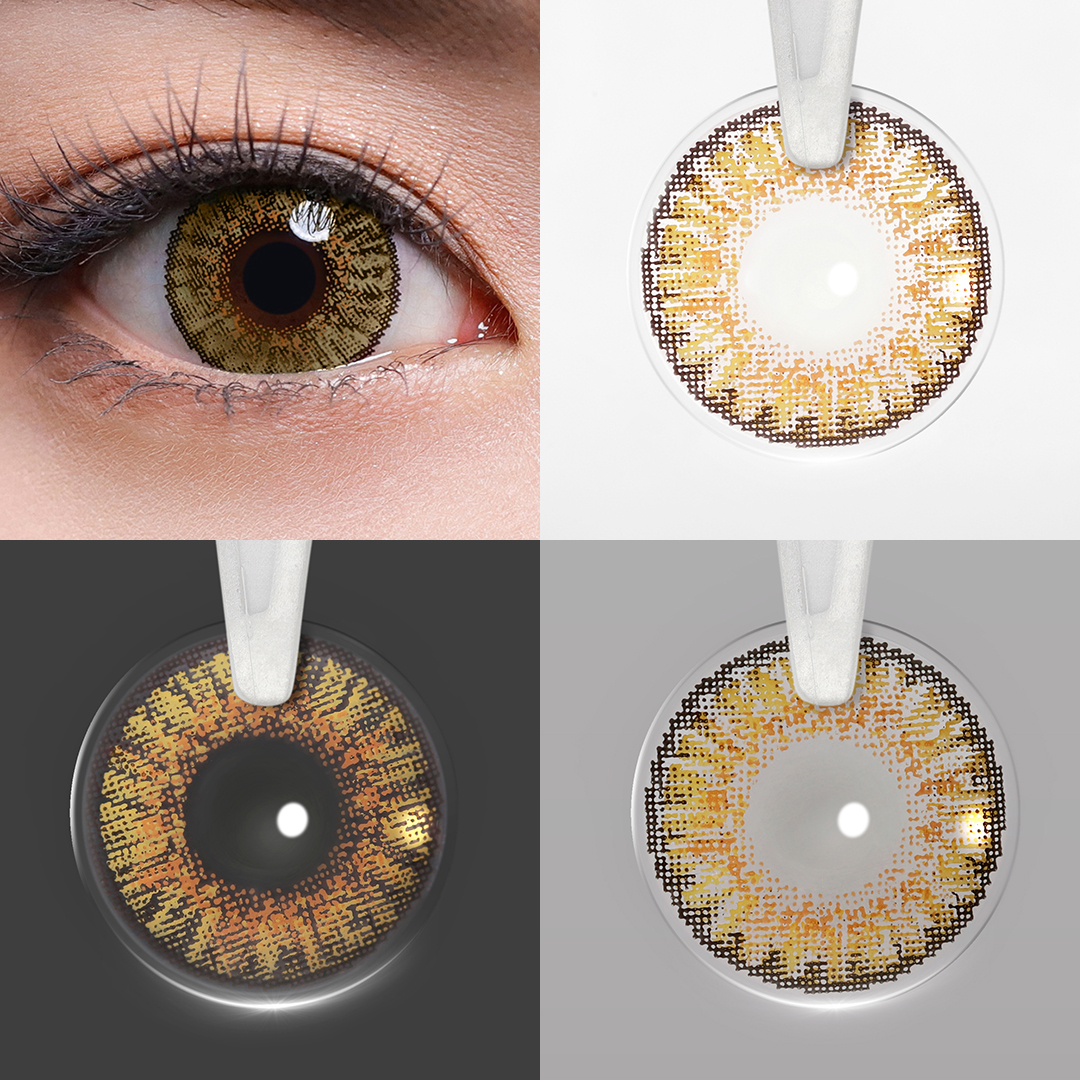 Free Shipping Freshgo 3 Tone Lenses Eye Contact 14.50mm Yearly Natural Color Eye Lens Lentes De Contacto