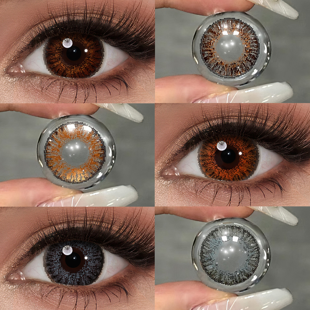Free Shipping 3 Tone Color Contact Lenses Freshgo Natural Lentes De Contacto Eyewear Yearly Lenses Eye Contact Kontaktlinsen
