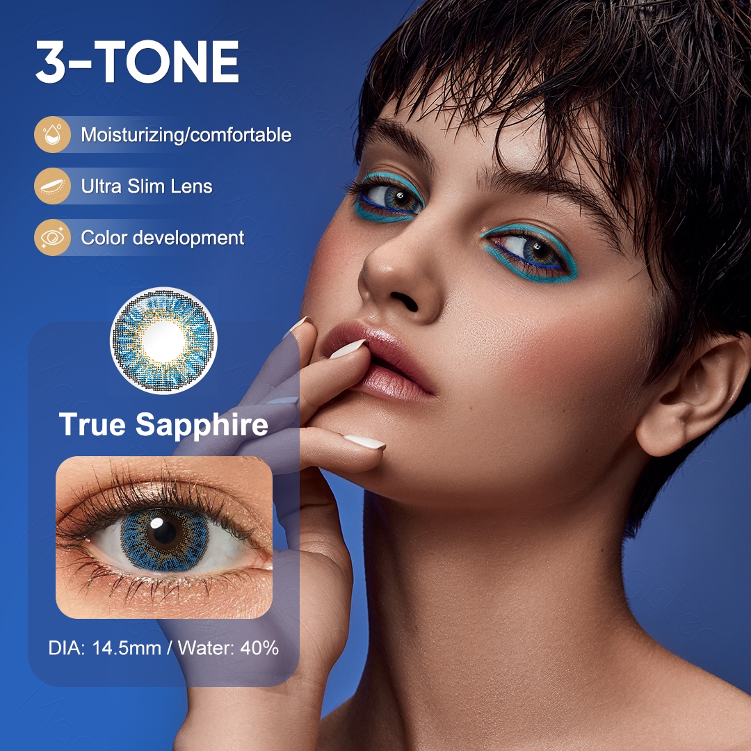 Free Sample Freshgo 3 Tone Contact Lenses Eye Contact 1 Year 14.5mm Eye Lens Contact Lenses Wholesale Eye Lens Kontaktlinsen