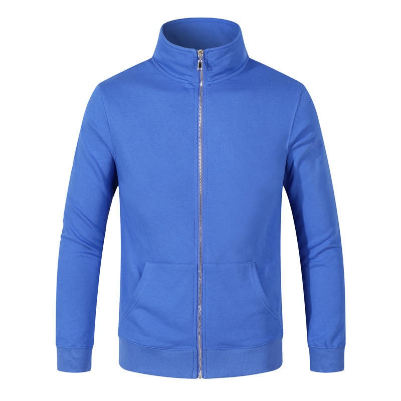 جاكيت فleece بالجملة 100%Cotton بسحاب كامل وياقة واقفة هودي