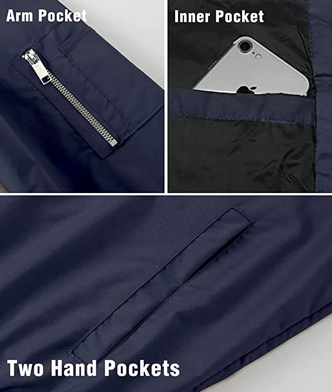 100%Polyester سترة خفيفة الوزن مقاومة للماء والرياح للرجال لفصل الربيع والخريف