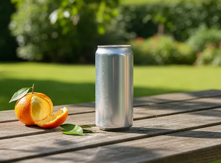 Sleek cylinder aluminium juice can