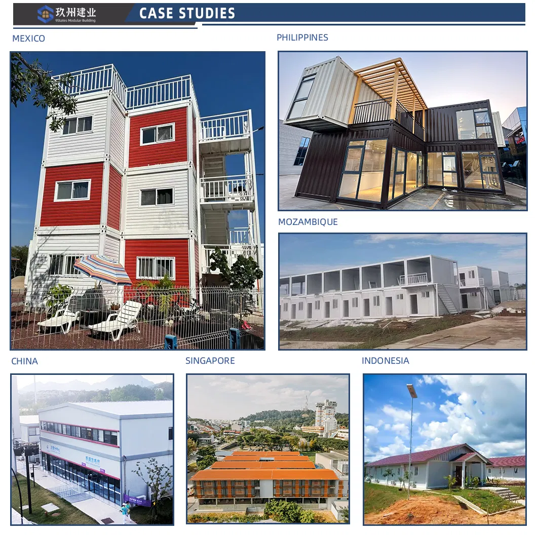 para Sitio de Construcción 10FT/20FT/30FT/40FT Unidad de Oficina Modular Portátil Prefabricada