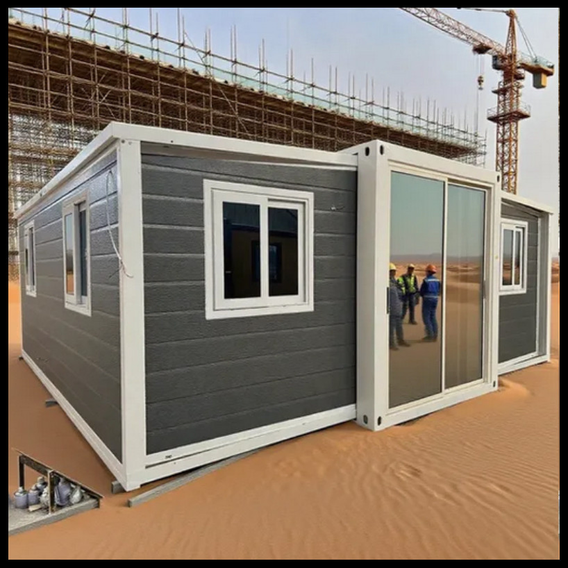 Transporte fácil y montaje rápido refugio temporal portátil modular plegable para uso de emergencia