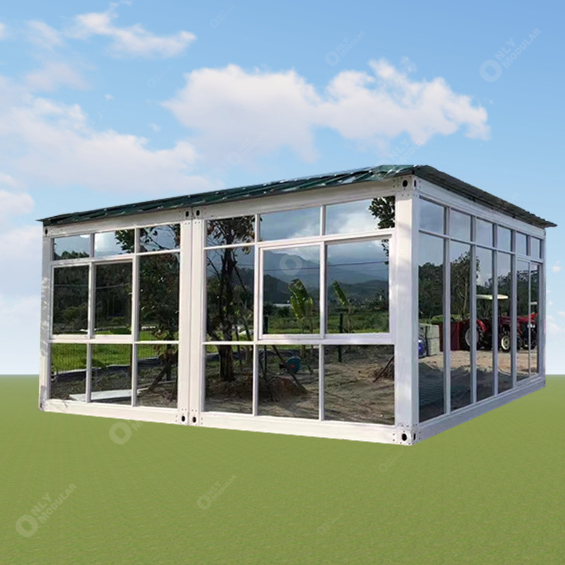20FT Oficina de construcción prefabricada contenedor móvil hogar portátil cabaña oficina contenedor