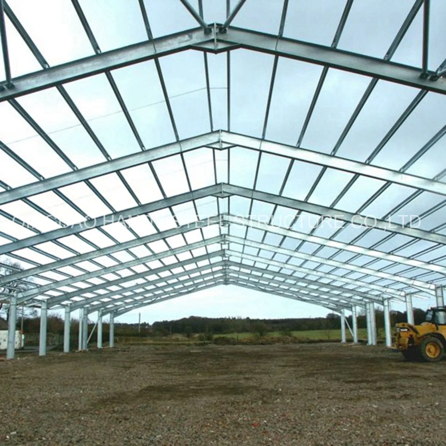 Estructura industrial de almacén, taller y hangar prefabricada de acero modular personalizable