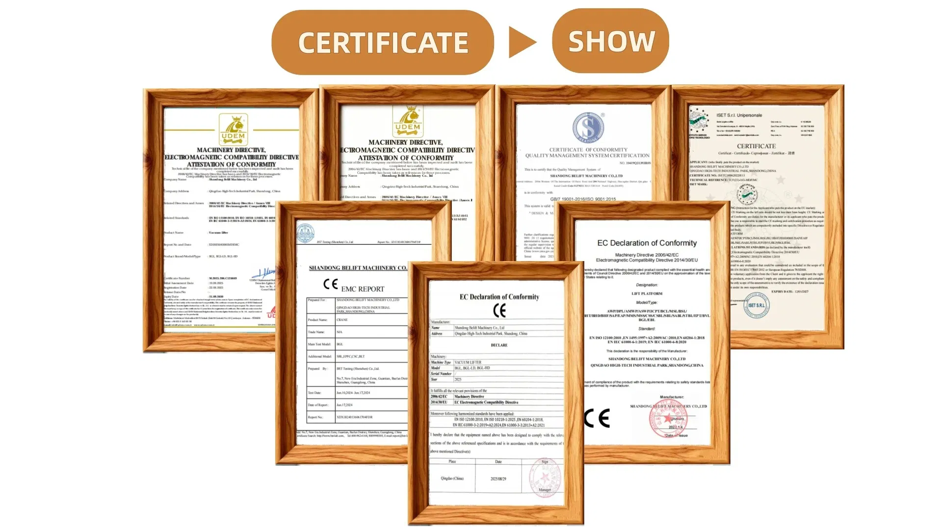 Certificados de Calidad e Inspección