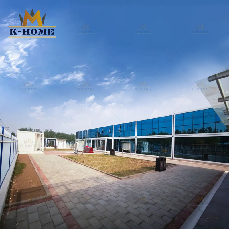 Cabina portátil prefabricada modular móvil lista para uso temporal 20FT para oficina en contenedor de sitio de construcción en venta