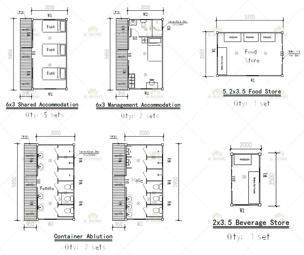 Alojamiento modular desmontable para trabajadores en Fiji