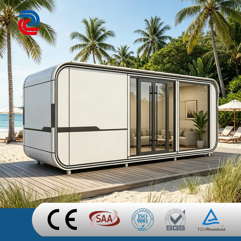 20FT Oficina y taller móvil prefabricado de acero modular transportable con panel sándwich de Apple